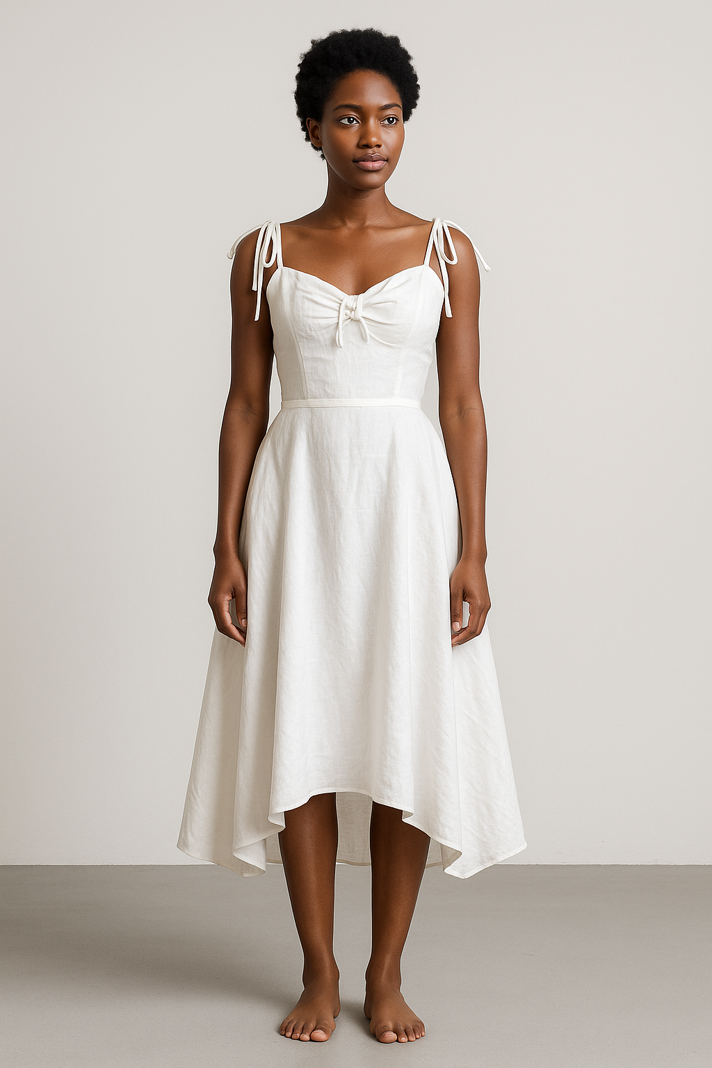 Luxe Linen Metallic Top & Skirt Set