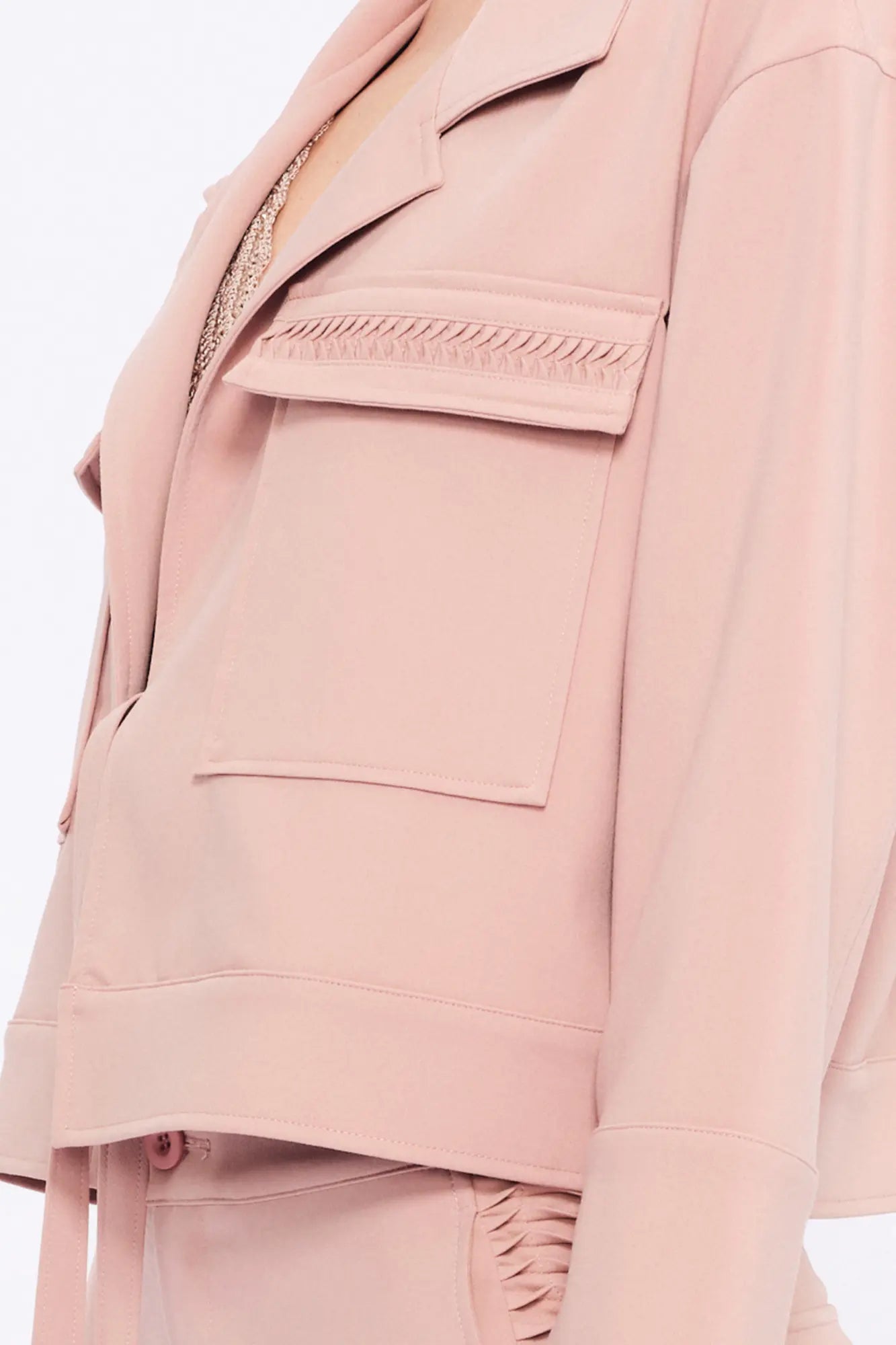 Parker Tie-Front Jacket | Rose