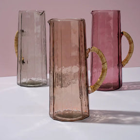 Hammered water pitcher, Natural -6.25 x 9.5 Inches