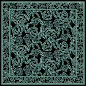 Silk Serpent Noir Scarf