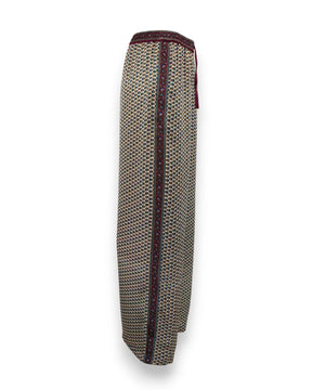 Embossed Botanical Crepe Pant