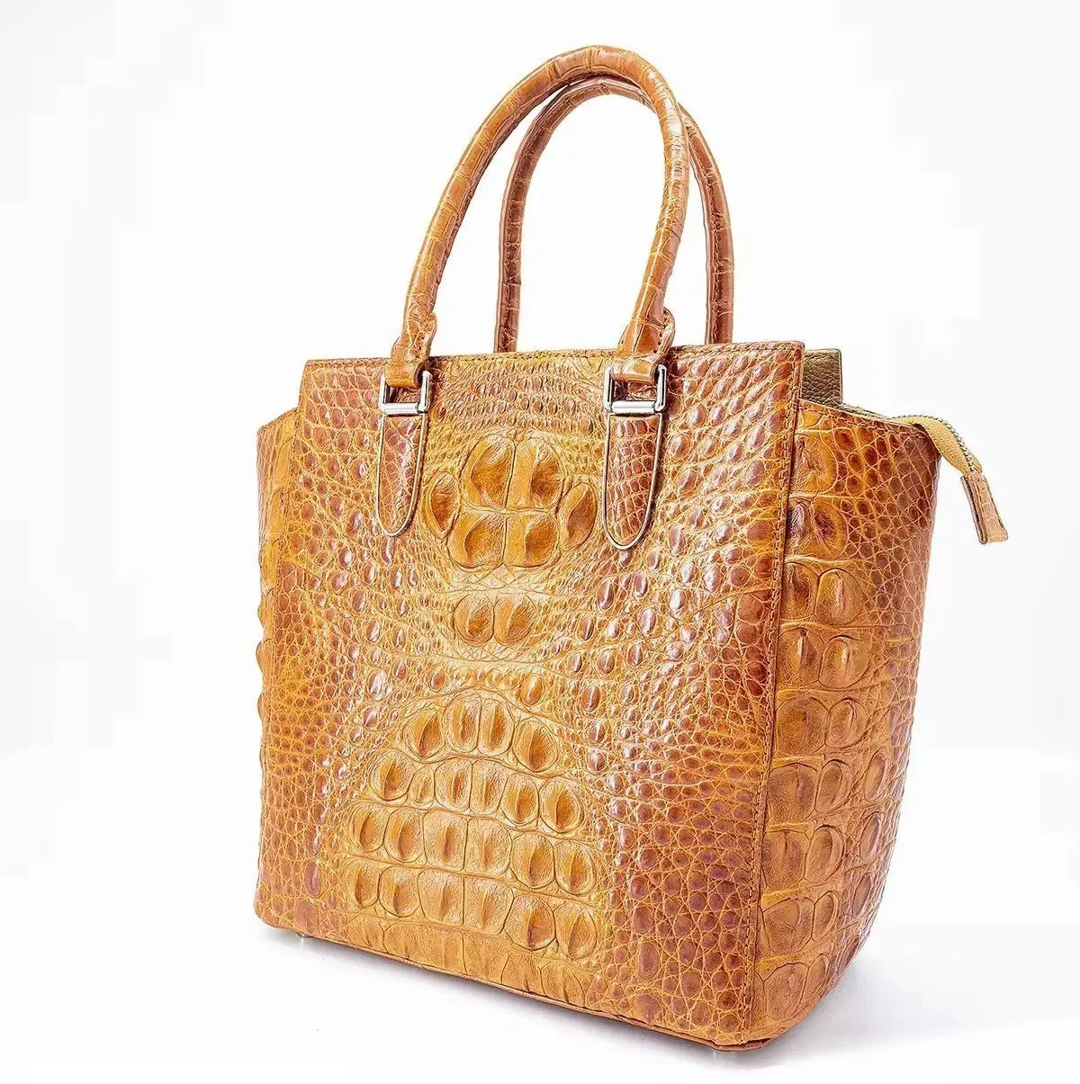 Luxe Artisanal Crocodile Leather Handbag | Heirloom Elegance
