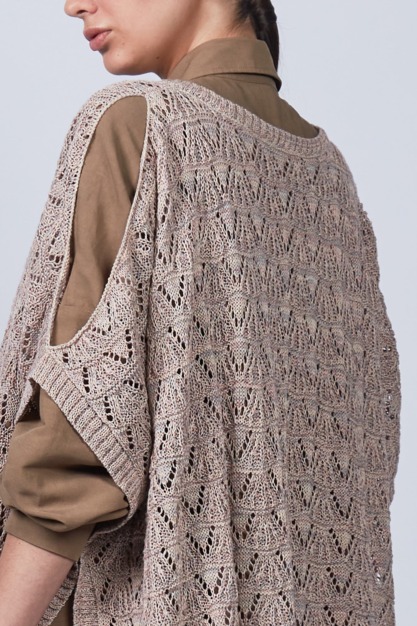 Baylee Poncho | Rose Melange
