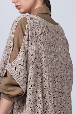 Baylee Poncho | Rose Melange