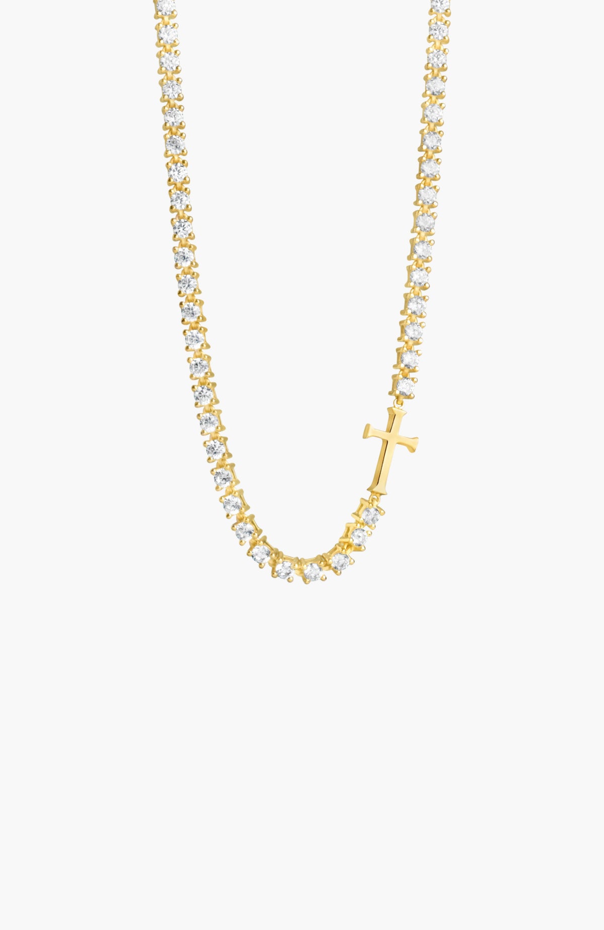 Luminous Cross Tennis Necklace