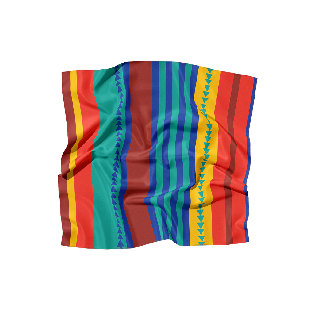 Marula Stripes Print Scarf | Desert Red