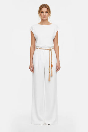 Silk Tassel Belt with jade