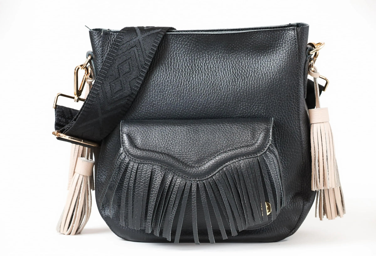 María - Black Crossbody Bag