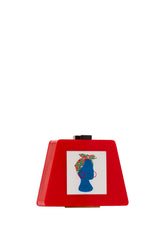 Babi - Acrylic Triangular Box Clutch w/strap
