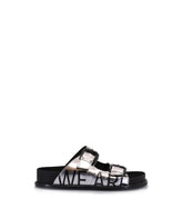 Shiny Silver Buckle Sandals Minty