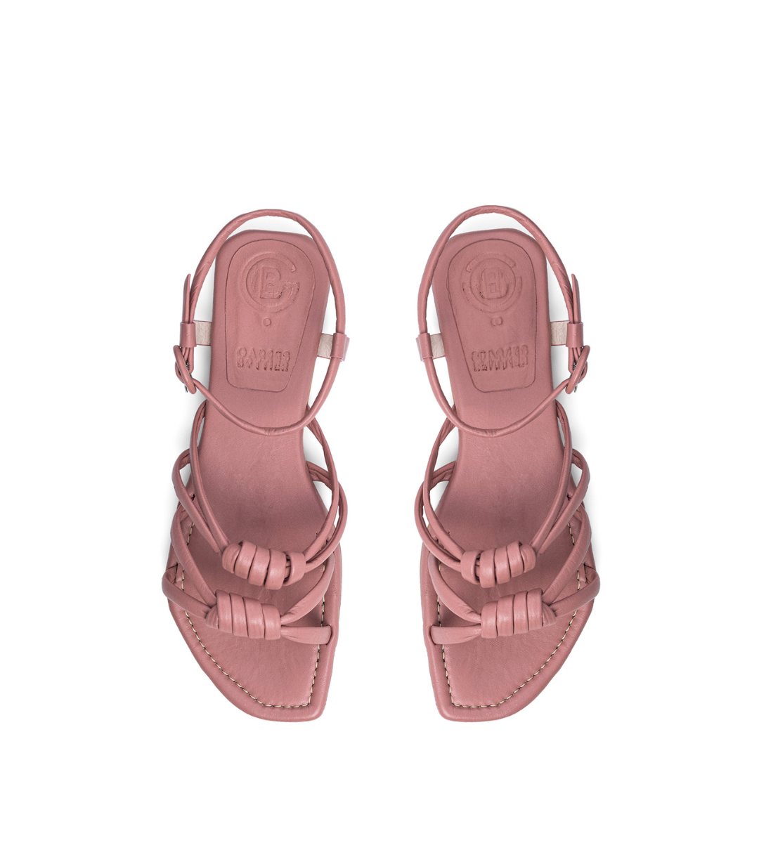 Palma Pink Knotted Leather Flats