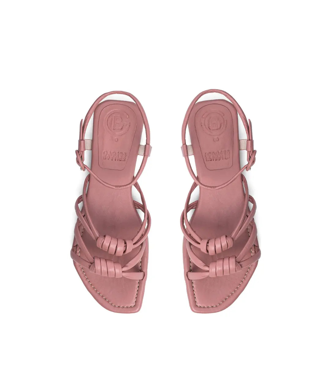 Palma Pink Knotted Leather Flats