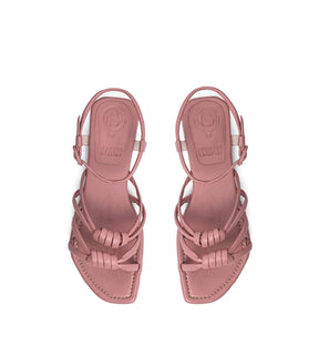 Palma Pink Knotted Leather Flats