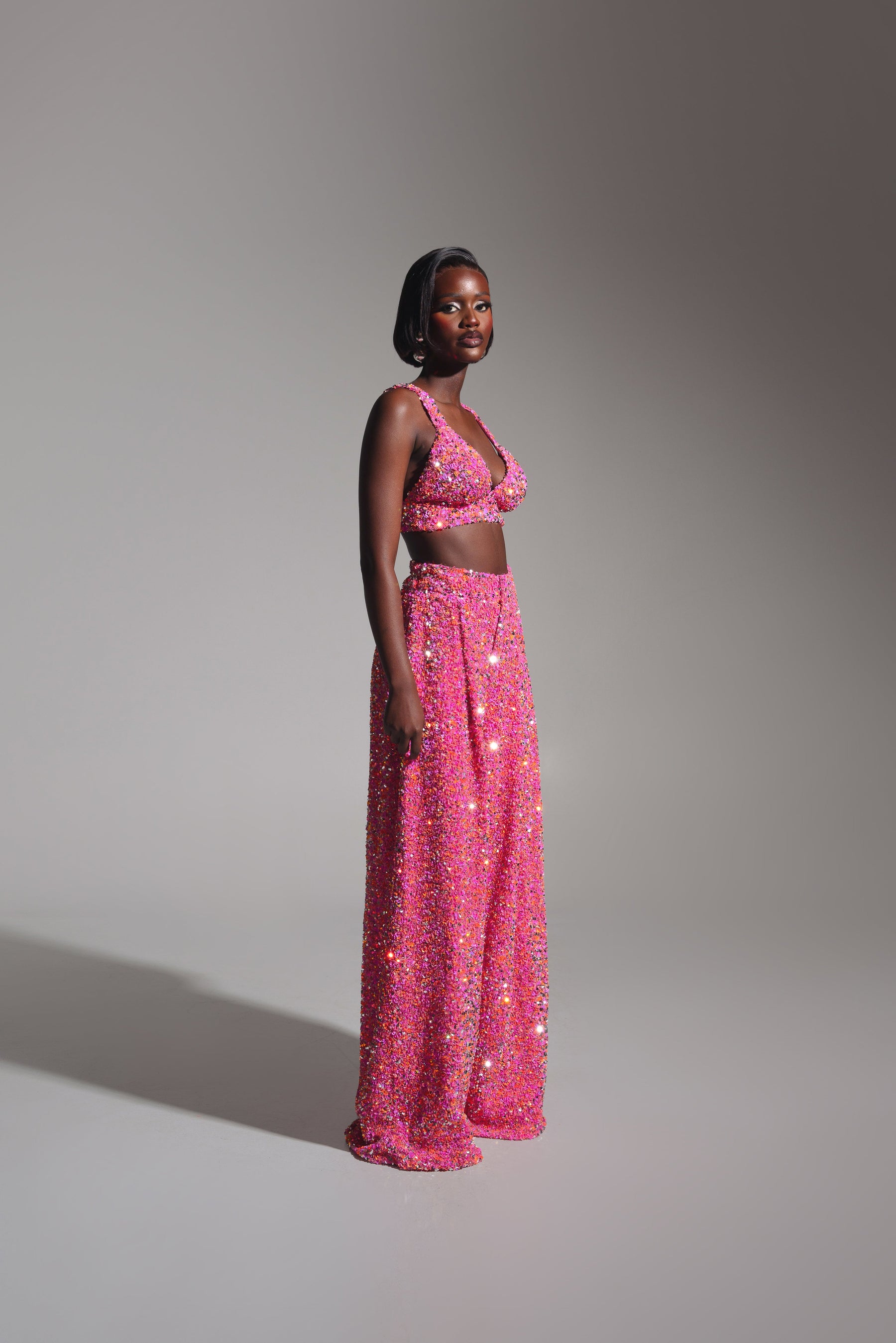 LIZA Sequin Pants in TOURMALINE