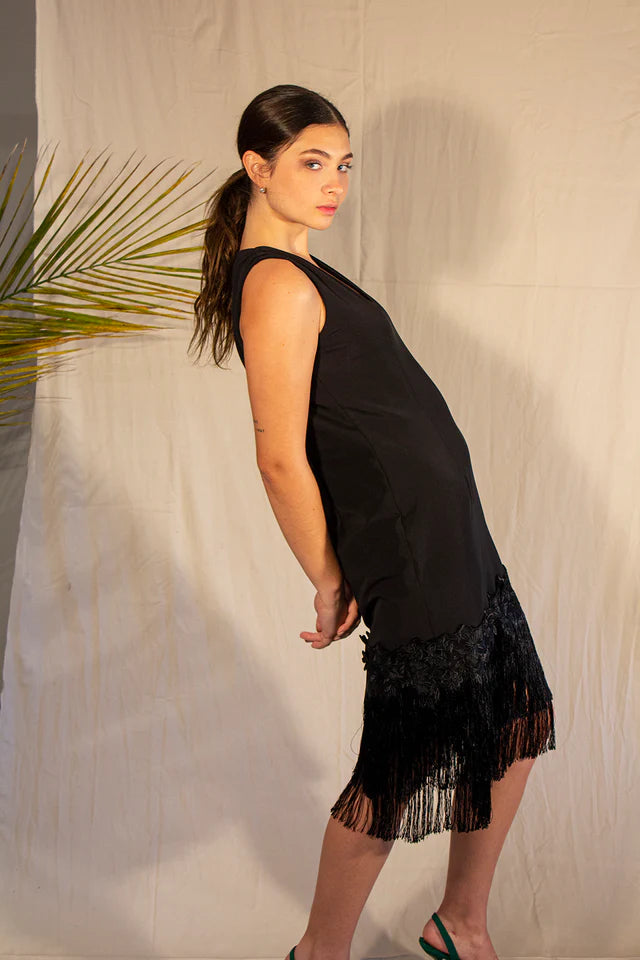 Charleston Black Fringe Dres
