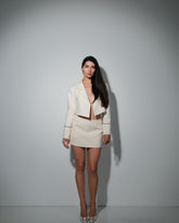 Celine Low-Waisted Skirt in Cream