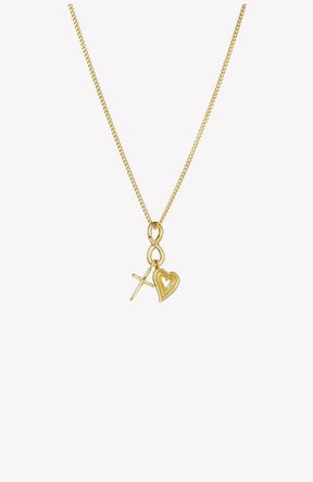 Faith, Hope, & Love Charm Pendant Necklace