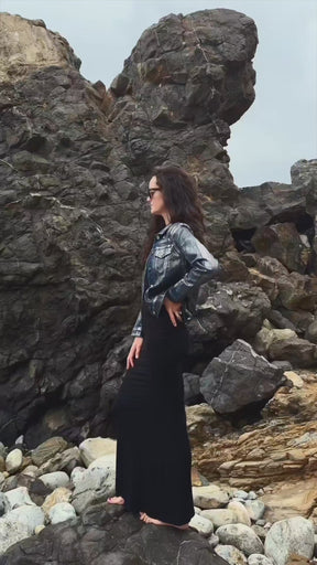 Silver/Denim Metallic Jean Jacket