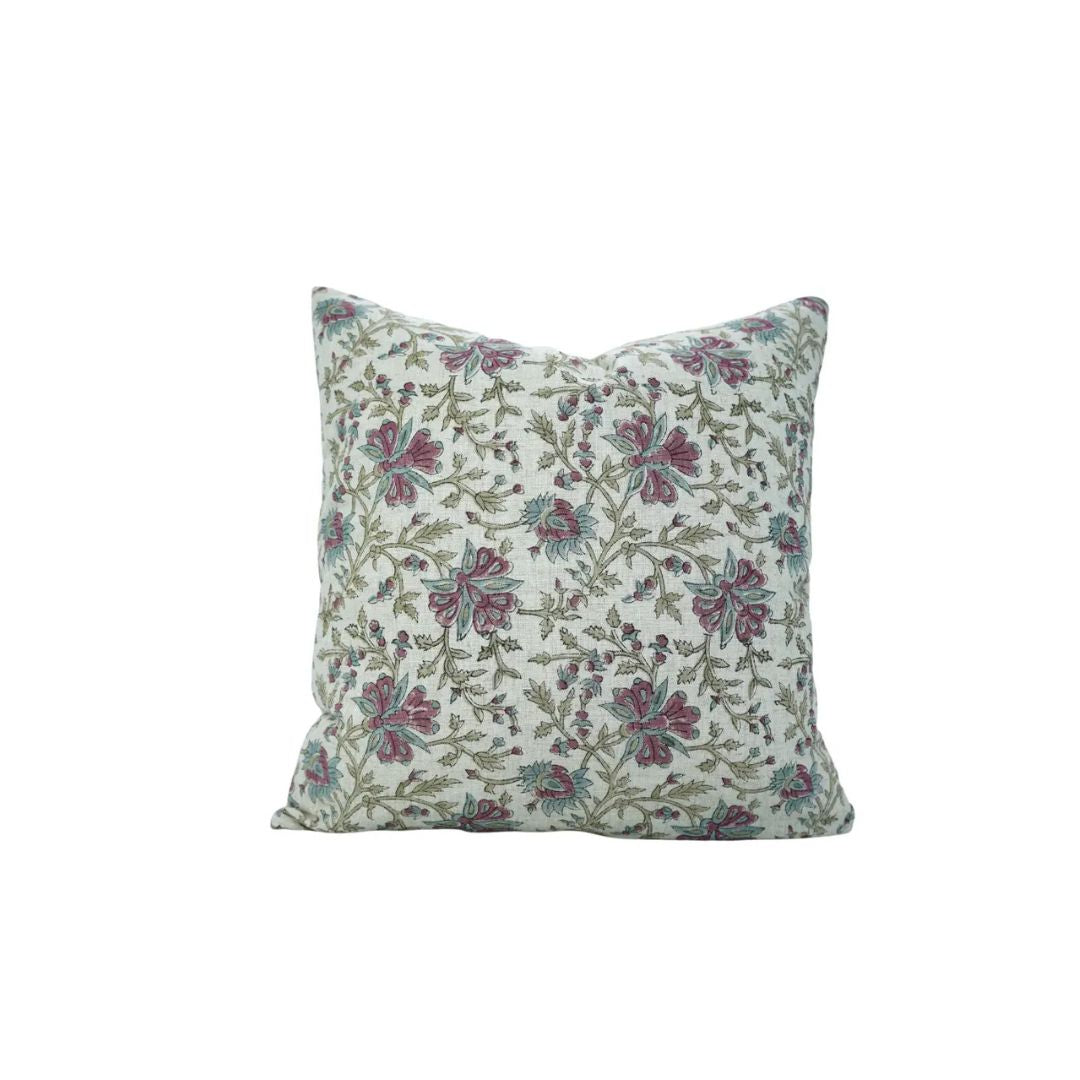 Bohemian Interior Décor Hand Block Viscose Linen Cushion Cover  - Neerabel