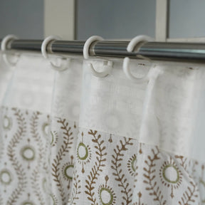 Hand Made Viscose Colored Linen Ring Curtain - Lehar