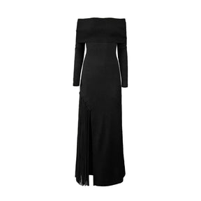 Peris Off-Shoulder Cashmere Maxi Dress