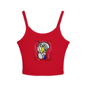Colorful Art-Inspired Women's Spaghetti Strap Tank Top, Summer Fashion, Festival Wear, Perfect for Casual Outings, Gift for Art [...]
