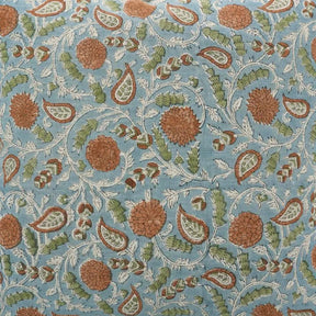 Traditional Hand Block Print Viscose Linen Pillow Cover - Gopi