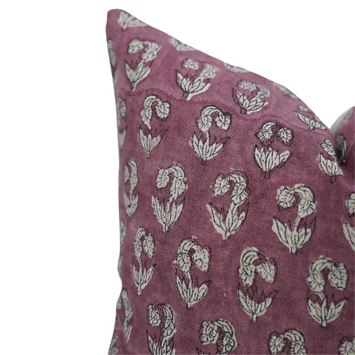 Handcrafted Unique Block Print Boho Pure Linen Pillow Cover- Super Star