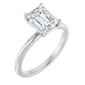 1 3/4 CT Lab-Grown Emerald Diamond Solitaire Ring in 14K Gold
