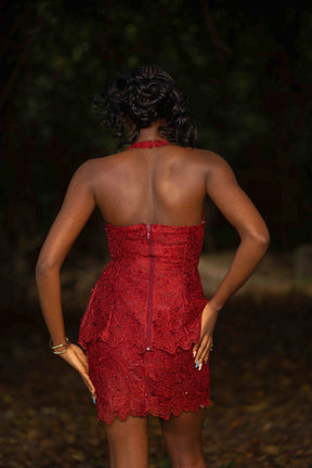 Ìdòwú Lace Halter Neck Top