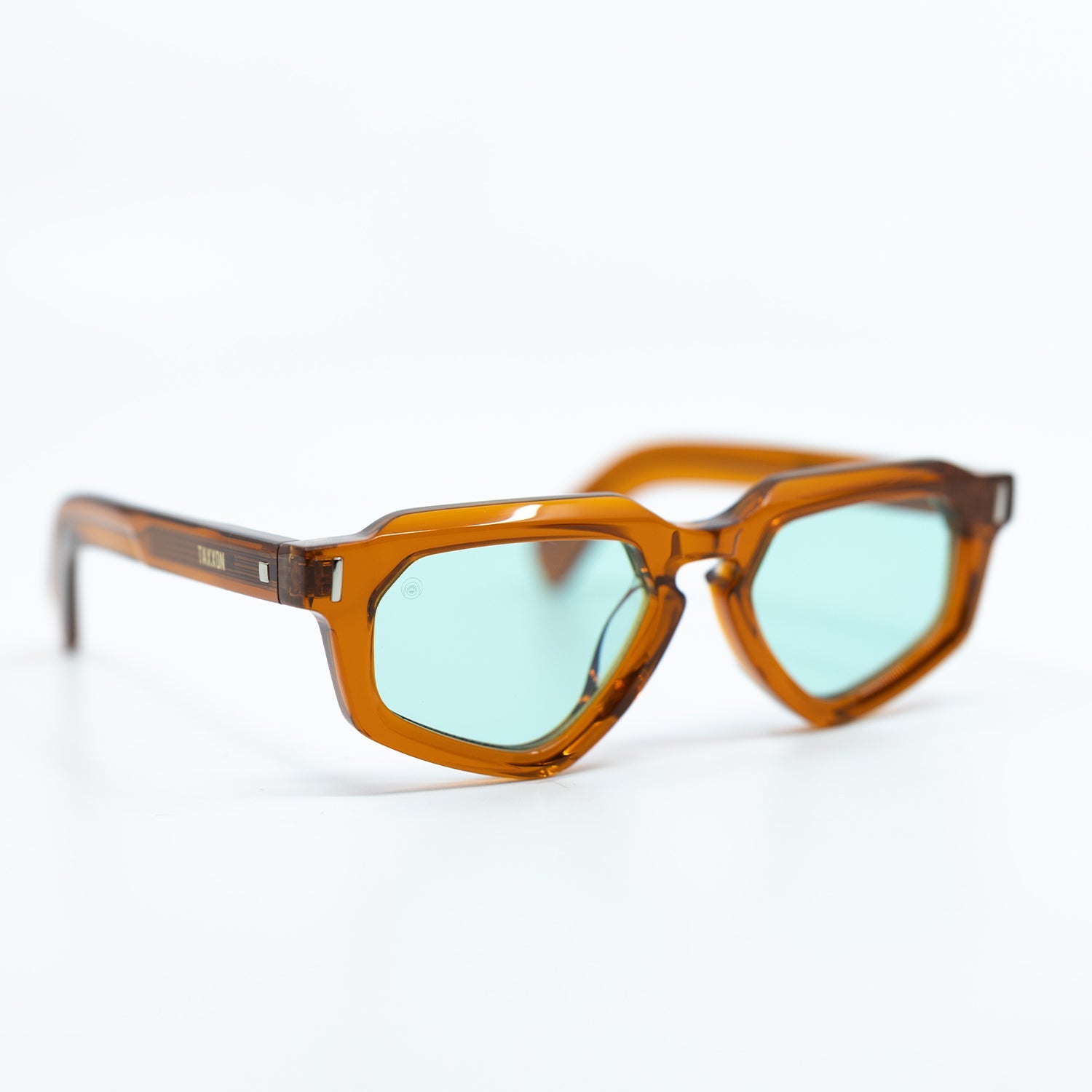 Avitio Sunglasses with Amber Frame & Aqua Lens