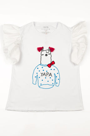 Alpaca Design Cotton T-Shirt
