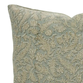 Bold Block Print Thick Linen Cushion Cover -Black Forest