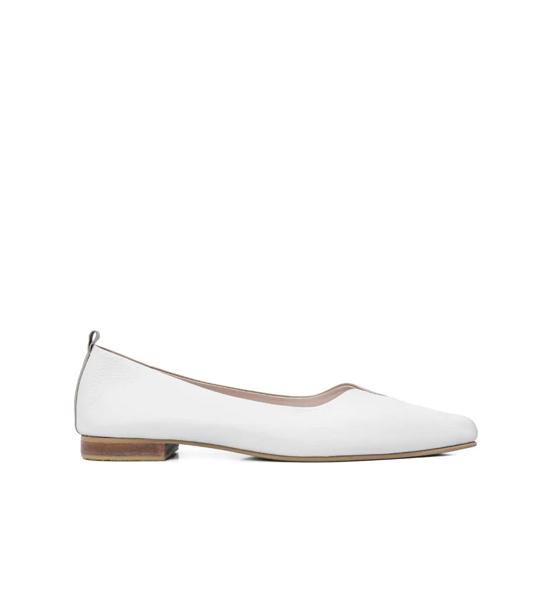 Lola Pointed Two-Tone Leather Flats