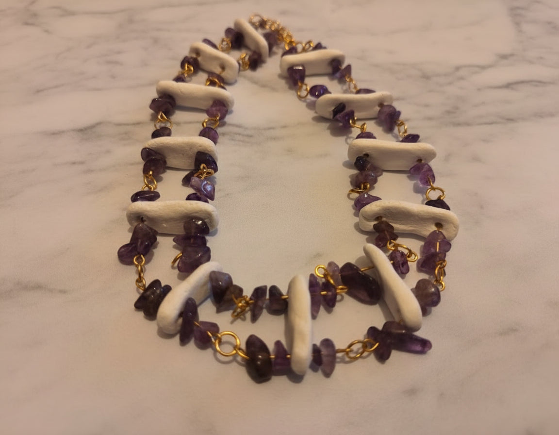 Sicilia Ceramic & Semi-precious Choker