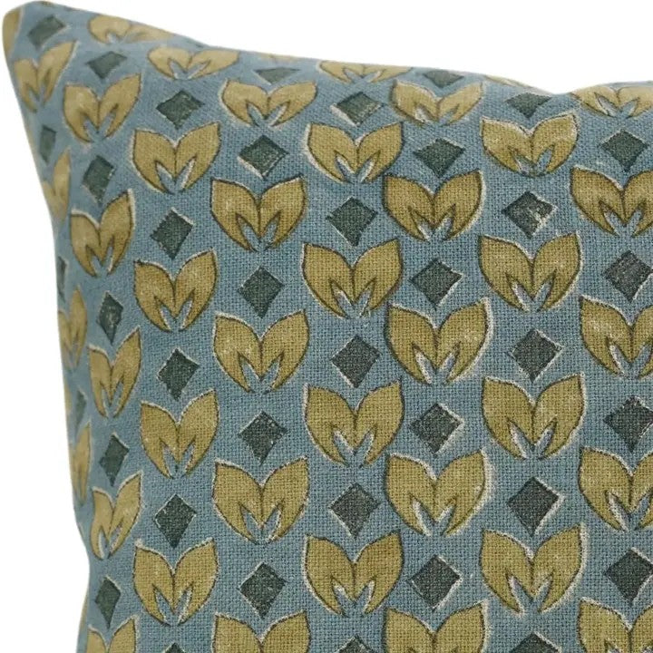 Premium Hand Block Printed Thick Linen Cushion Cover - Titli