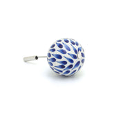 CARMEN Artisan Ceramic Pin with Recycled Silver