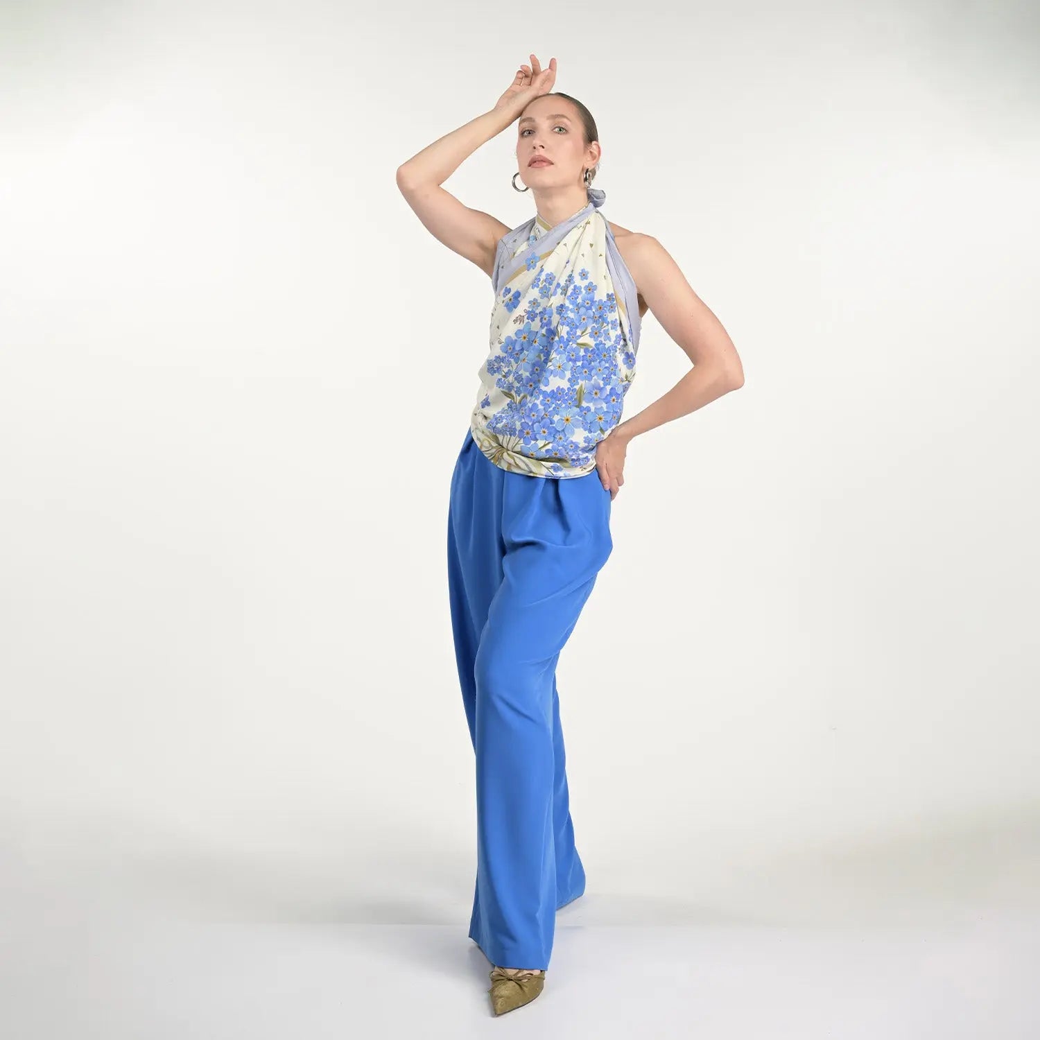 Forget Me Not Silk Scarf