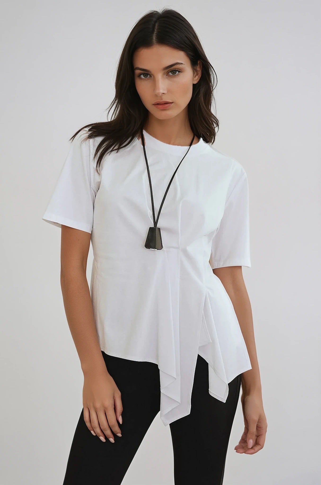 Élise Asymmetric Drape Top
