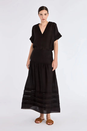 Luanda High-Waist Midi Skirt