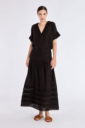 Luanda High-Waist Midi Skirt