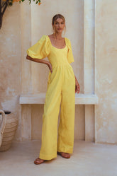 Heaven Bay Linen Jumpsuit - Lemonde