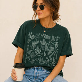 Forest Botanical Mushroom Graphic Tee