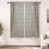 Chakravyu Handcarfted Block Print Boho Linen Curtain