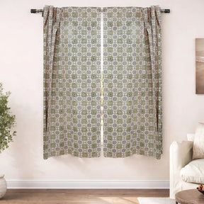 Chakravyu Handcarfted Block Print Boho Linen Curtain