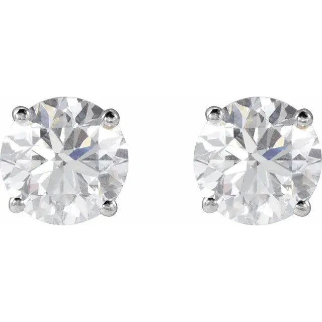 2 CT Lab-Grown Diamond Stud Earrings in 14K Gold