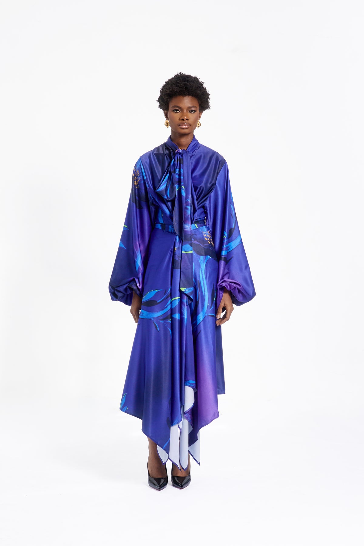 IDA ROBE DRESS- BLUE ALORA