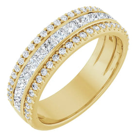 1 1/8 CT Natural Diamond Band in 14K Gold