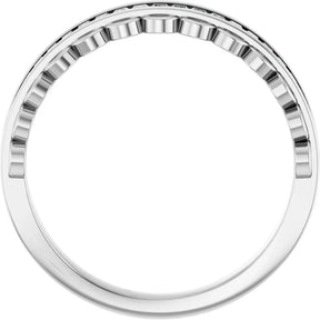 5/8 CT Natural Baguette Diamond Band in 14K Gold