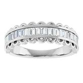 5/8 CT Natural Baguette Diamond Band in 14K Gold